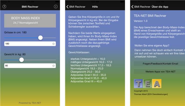 TEA-NET BMI Rechner